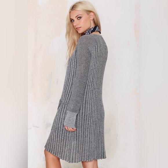 Knit Ribbed Duster Cardigan - Picture 3 of 7